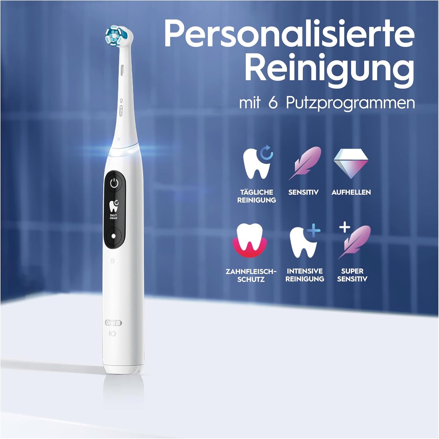 Oral-B iO Series 8 Plus Edition Electric Toothbrush, Plus 3 Replacement Toothbrush Heads
