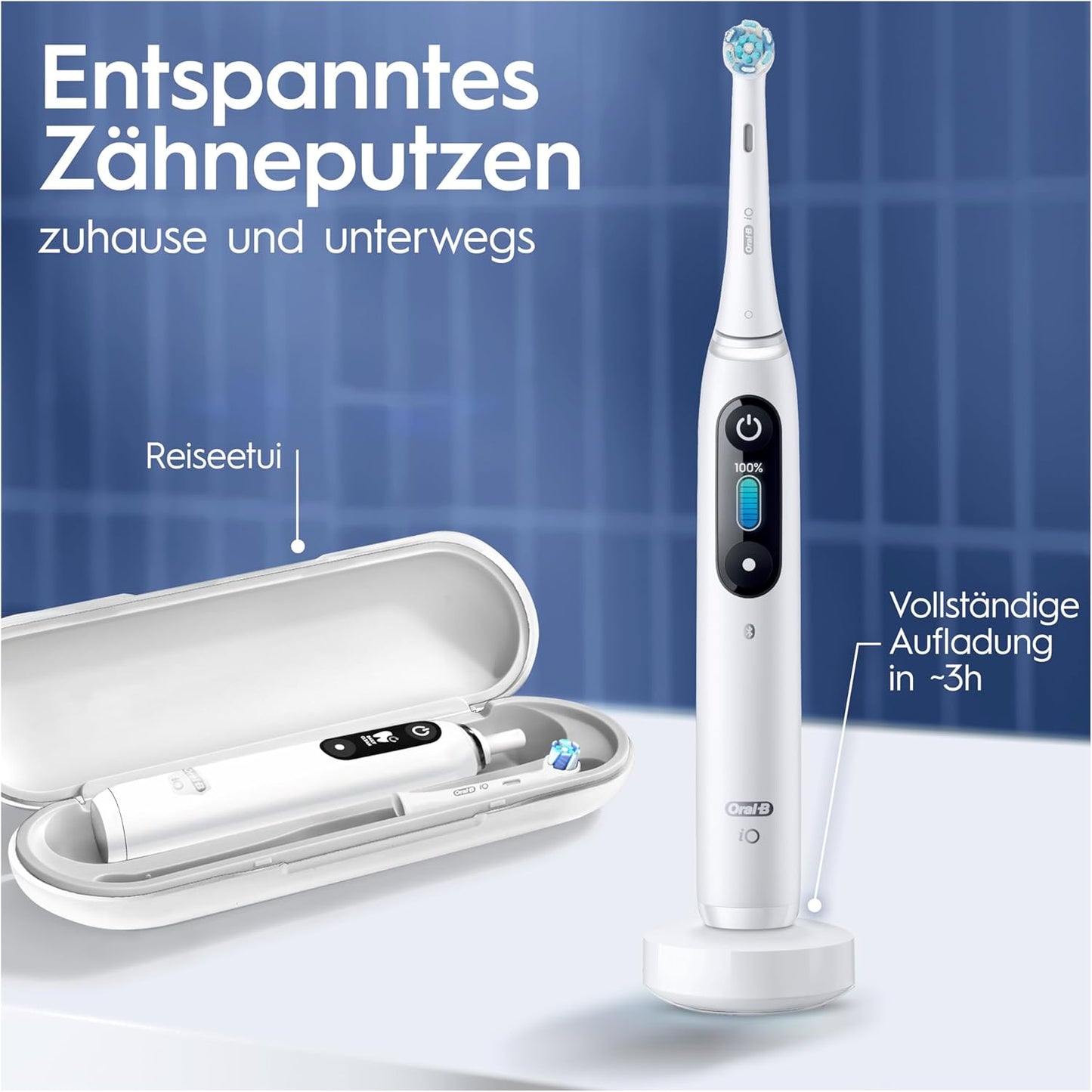 Oral-B iO Series 8 Plus Edition Electric Toothbrush, Plus 3 Replacement Toothbrush Heads