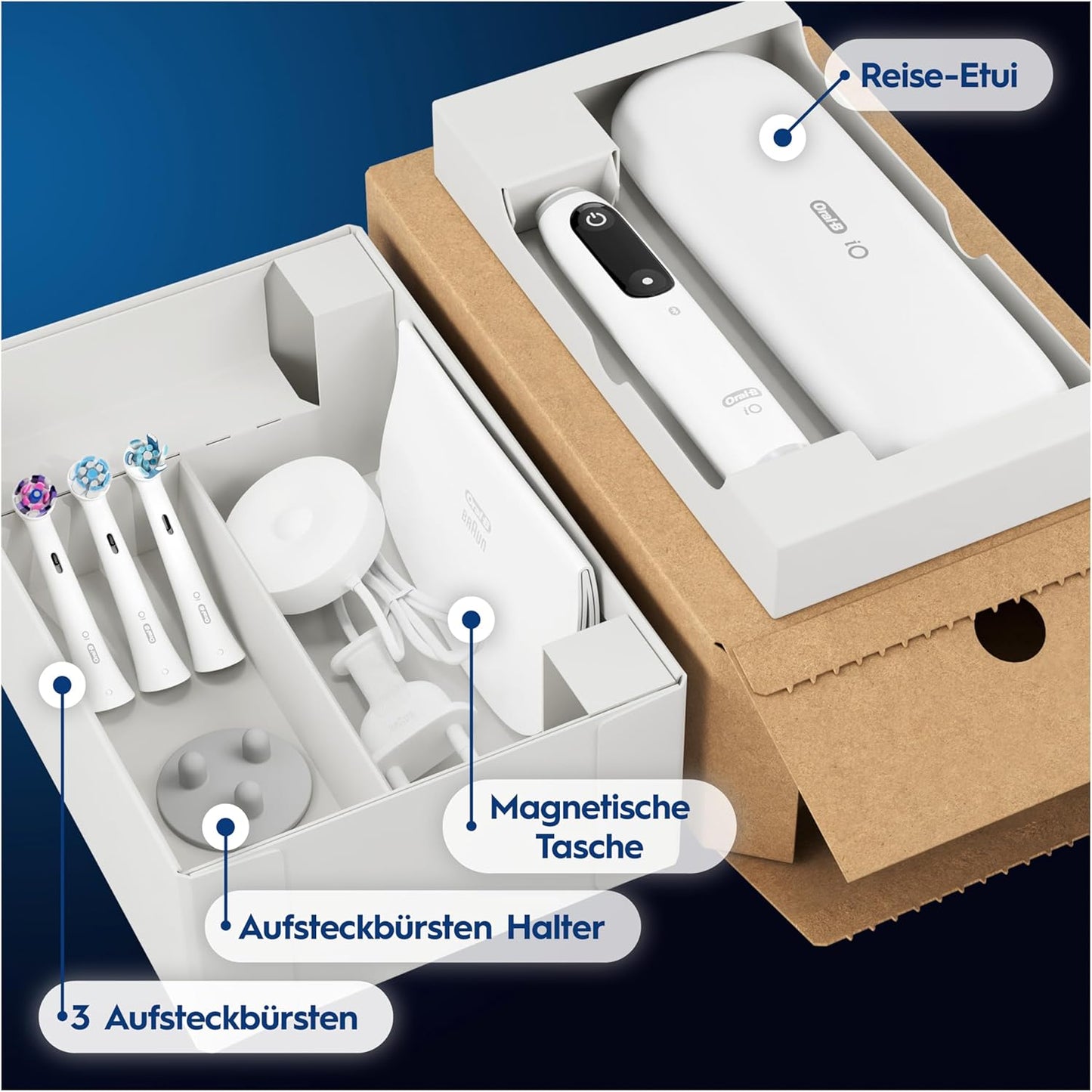Oral-B iO Series 8 Plus Edition Electric Toothbrush, Plus 3 Replacement Toothbrush Heads