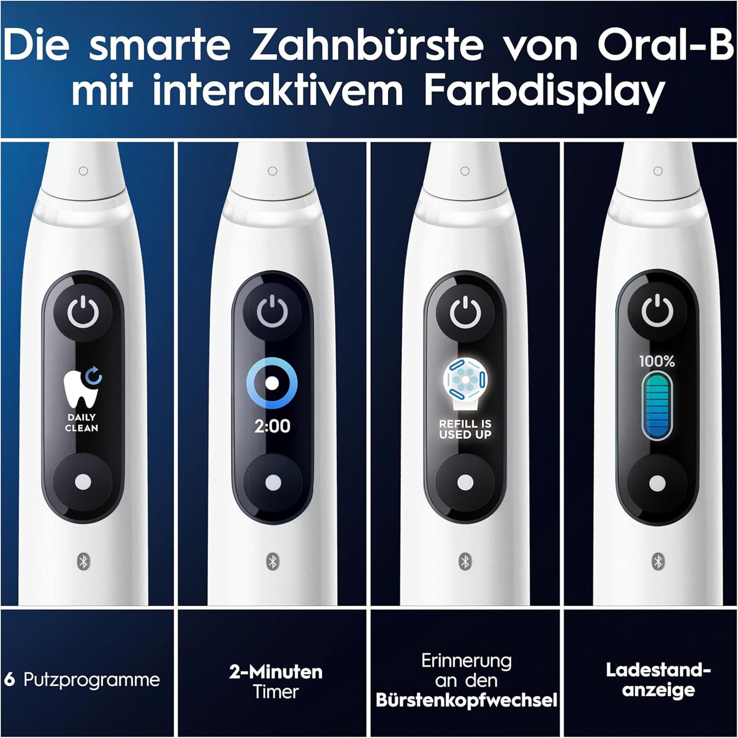 Oral-B iO Series 8 Plus Edition Electric Toothbrush, Plus 3 Replacement Toothbrush Heads